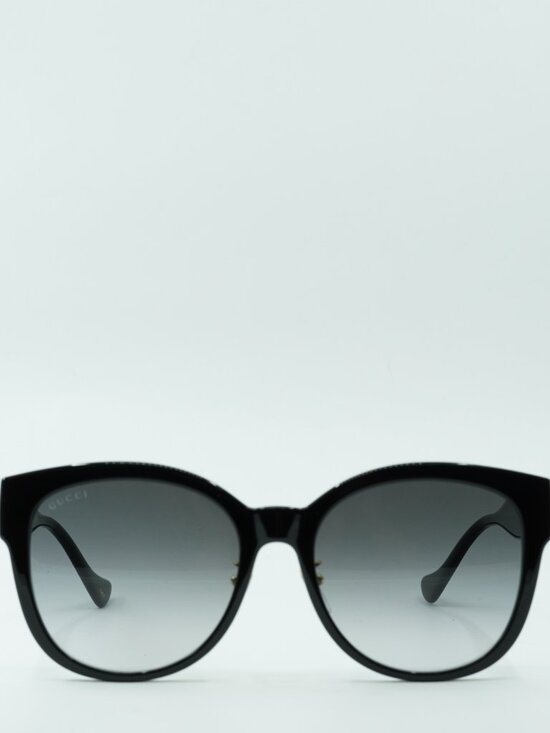 Gucci GG1028SK 006 Cat Eye Sunglasses - Black / Grey main image 10